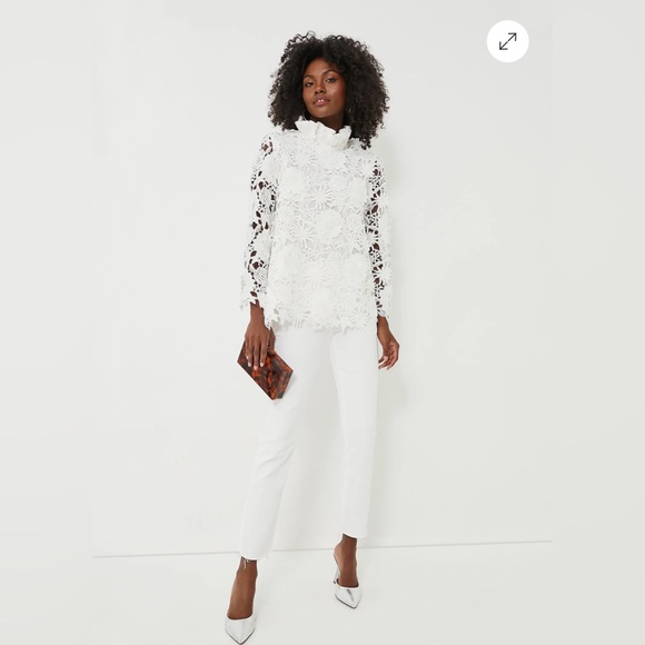 NWT Tuckernuck White Guipure Lace Faye Top